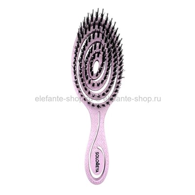 Массажная био-расческа для волос Solomeya Detangling Bio Hair Brush with Natural Boar Bristle Lilac (51)