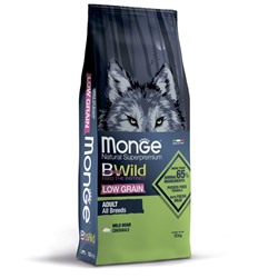 Сухой корм Monge Dog BWild LOW GRAIN низкозерновой для собак, из мяса дикого кабана, 12 кг