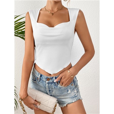 SHEIN Tall Tank Top mit Sweetheart Ausschnitt, Zipfelsaum,