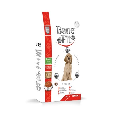 Сухой корм для щенков Benefit Puppy Medium with Lamb & Rice, 2,5 кг