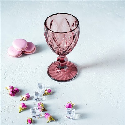 Бокал из стекла Magistro «Круиз», 250 мл, 8×15,3 см, цвет розовый