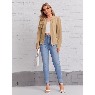 SHEIN BIZwear Blazer mit Einfarbig eingekerbtem Kragen, Arbeitskleidung