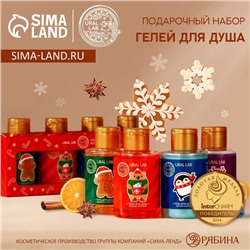 Подарочный набор URAL LAB Happy New Year: гель для душа, 4х100 мл, Новый Год