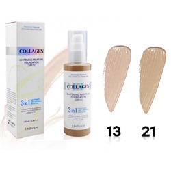 (Китай) Тональный крем с коллагеном 3в1 Enough Collagen Whitening Moisture Foundation SPF 15 (Тон 21)