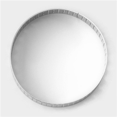 Форма перфорированная для выпечки Доляна «Круг», d=10 см, цвет серебряный