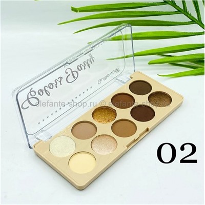 Тени для век Gulflower Coloss Party  Eyeshadow Palette 10 colors, 3 штуки