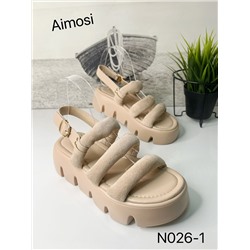 Женские сандалии N026-1 бежевые