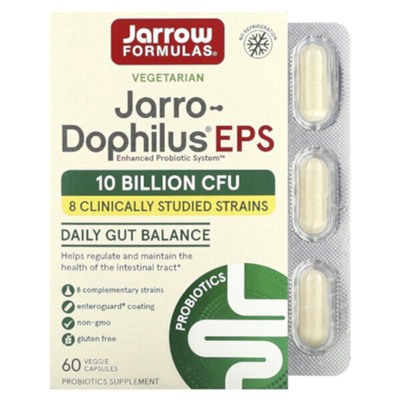 Jarrow Formulas Jarro-Dophilus EPS, 10 миллиардов КОЕ, 60 растительных капсул - Jarrow Formulas