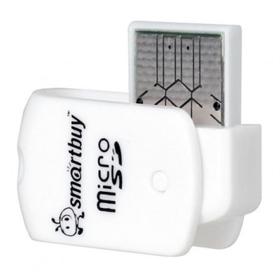 Карт-ридер внешний USB SmartBuy SBR-706-W White, microSD/microSDHC