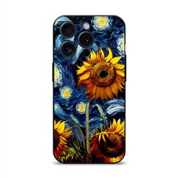 Матовый силиконовый чехол Цветы Ван Гога на iPhone 15 Pro