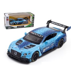 Модель мет. "Bentley Continental GT3" 1:32 инерц. св,звук. откр. дв. и кап. в ассор.арт.664998/71373