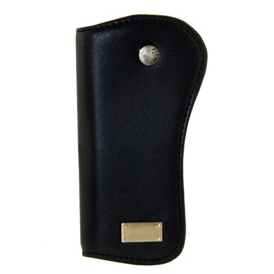 Ключник кожаный черный плоская форма Prensiti K 34263