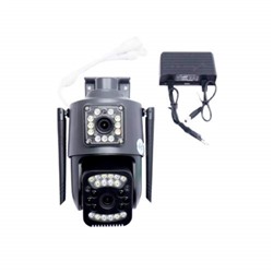 Уличная беспроводная видеокамера WIFi Smart Net Camera V380 Pro  с двойным объективом и с SIM-картой