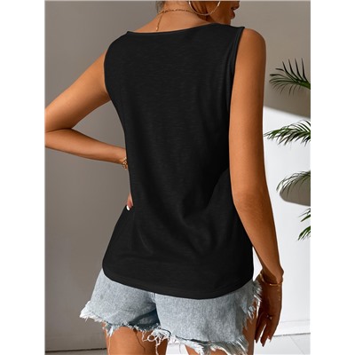 SHEIN Tall Tank Top mit unecht Knopf