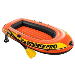 Лодка EXPLORER PRO 300 3-х мест.(весла, насос ручн.) до 200 кг 244х117х36 см от 6 лет, 58358N