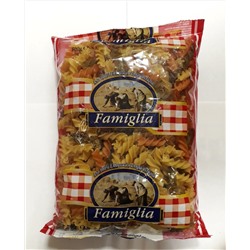 Паста     FUSILLI     TRICOLORE   трёхцветные   спиральки   "   FAMIGLIA  "    500 г