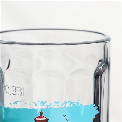 Кружка стеклянная для пива «Гамбург. Морское приключение», 330 мл