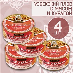 Набор узбекского плова "Праздничный" с мясом и курагой, 4шт х 325г, консервированный