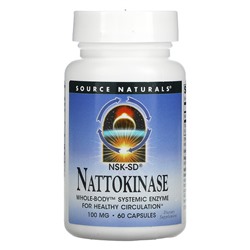 Source Naturals Nattokinase - 100 мг - 60 капсул - Source Naturals