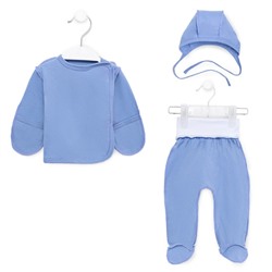 Комплект для новорожденных, цвет голубой, рост 56 см