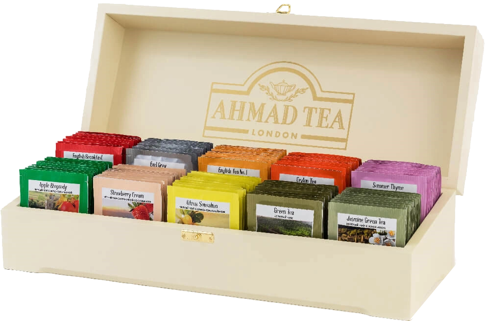 Сколько пакетиков в коробке. Чай Ахмад ассорти. Ахмад Теа набор чая. Ахмат Теа чай подаросный. Ахмад Теа чай ассорти.