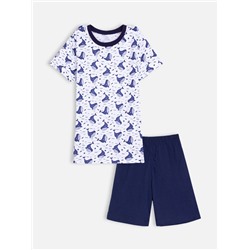 Пижама: Футболка, шорты "Пижамы 2021" для мальчика (266441447)