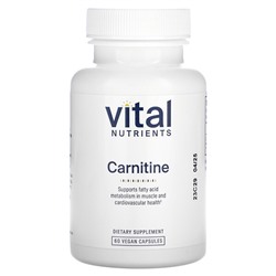 Vital Nutrients Карнитин, 60 веганских капсул