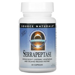 Source Naturals Серрапептаза, 60 капсул
