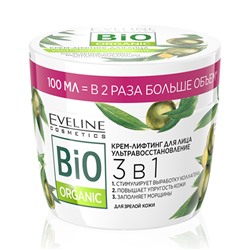 Eveline "bio ORGANIC" Крем-лифтинг д/лица ультравосстановление 3в1 (100мл).15