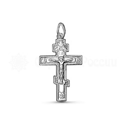 Крест из серебра с чернением 925 пробы 10-117