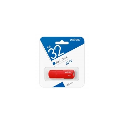 32Gb Smartbuy Clue Red USB2.0 (SB32GBCLU-R)