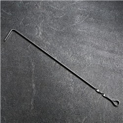 Кочерга из нержавеющей стали, ручка - кольцо, ширина - 12 мм, 70 см