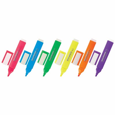 Текстовыделители набор 6 цветов ЮНЛАНДИЯ АССОРТИ,  "COLORSTAR", линия 1-4 мм, 151709