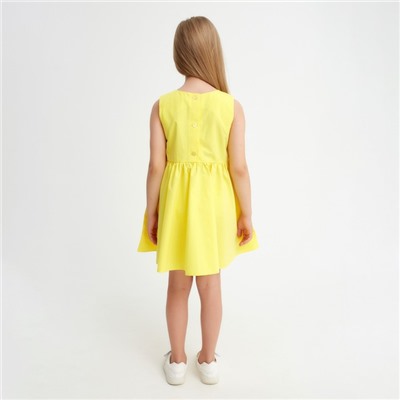 Платье для девочки с карманами KAFTAN, размер 34 (122-128), цвет жёлтый