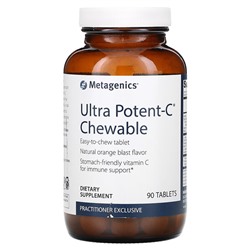 Metagenics Жевательные таблетки Ultra Potent-C, натуральный апельсиновый взрыв, 90 таблеток