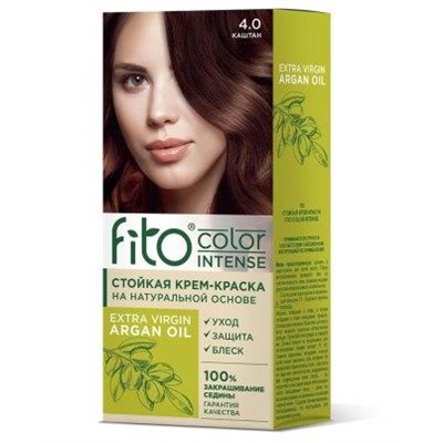 ФК /7130/ Стойкая Крем-Краска д/в "Fito color Intense" тон 4.0 Каштан (115мл).17