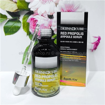 Сыворотка c прополисом FarmStay DERMA CUBE Red Propolis Ampoule Serum 100ml (125)