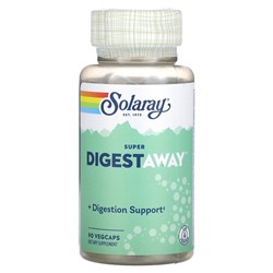 Solaray Super Digestaway, Смесь пищеварительных ферментов, 90 растительных капсул