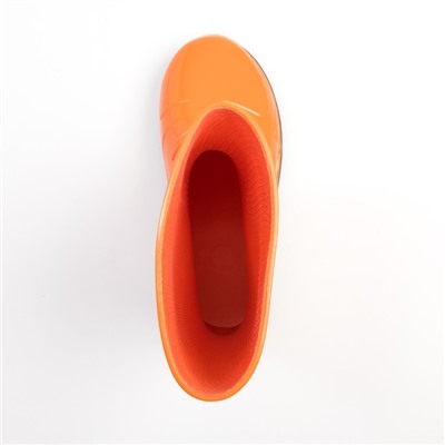 Сапоги резиновые детские, цвет оранжевый+черный, размер 30