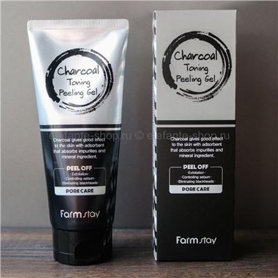 Пилинг-гель Farmstay Charcoal Toning Peeling Gel (78)