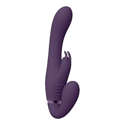 Вибромассажер Suki - безремневой страпон с функцией "мгновенного оргазма"- PUR