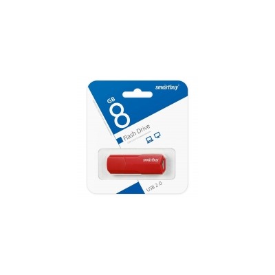 8Gb SmartBuy Clue Red USB2.0 (SB8GBCLU-R)