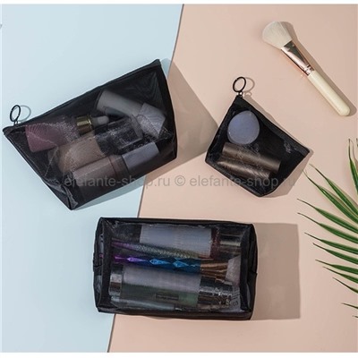 Набор из 3-х косметичек Mesh Cosmetic Bags (106)