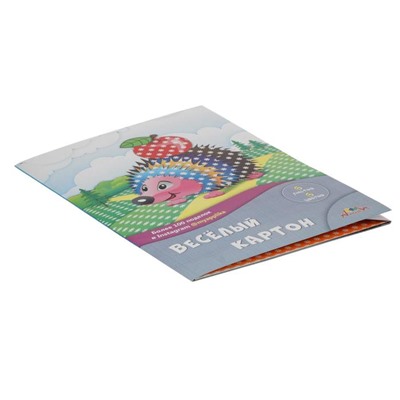 Картон цветной двусторонний А4, 6 листов, 6 цветов "Ромашки", 200 г/м², с рисунком