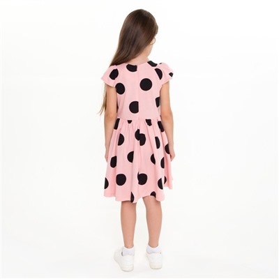 Платье для девочки, цвет чёрный/розовый, рост 122 см