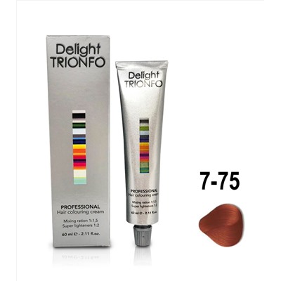 ДТ 7-75 крем-краска стойкая для волос, средне-русый медный золотистый / Delight TRIONFO 60 мл