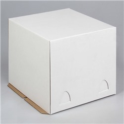 Кондитерская упаковка, белая, 24 х 24 х 20 см