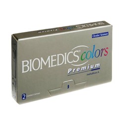 Цветные контактные линзы Biomedics Colors Premium - Aqua, -6.0/8,7, в наборе 2шт