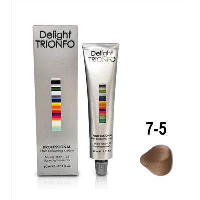 ДТ 7-5 крем-краска стойкая для волос, средне-русый золотистый / Delight TRIONFO 60 мл
