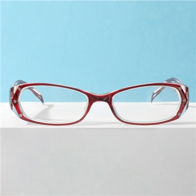 Готовые очки Восток 8852, цвет бордовый, отгиб.дужка, +4